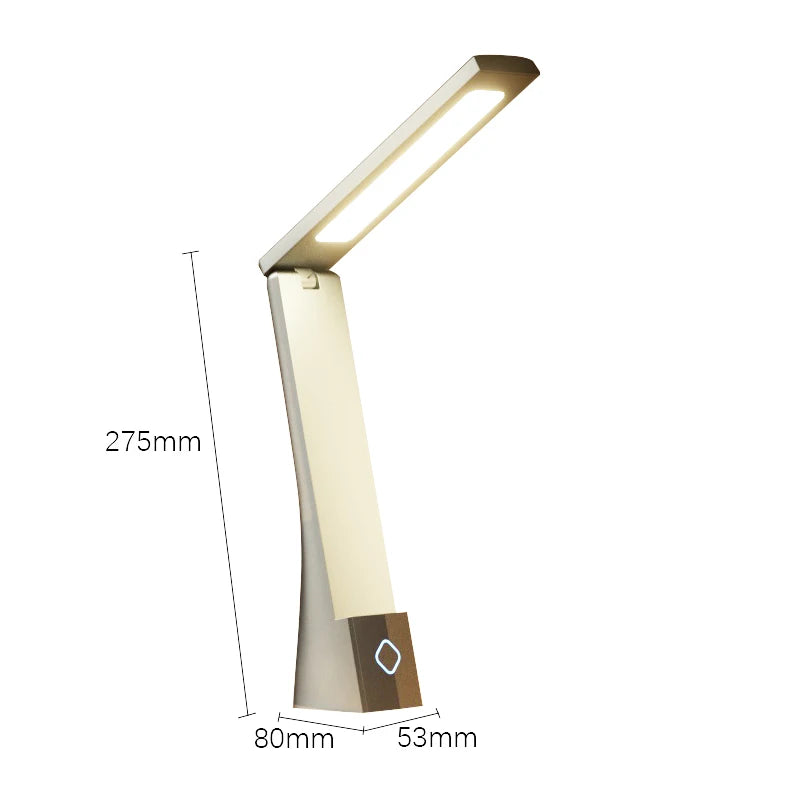 Foldable LED Desk Lamp with USB Charging for Bedrooms and Offices
