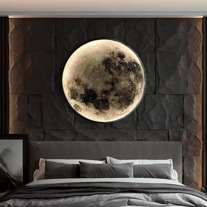 Nordic Lunar Wall Light for Modern Living Room and Bedroom Decor