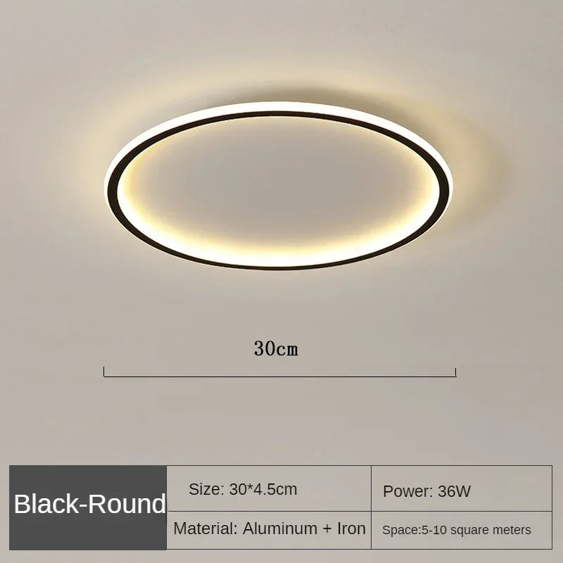 Nordic Minimalist LED Ceiling Light with Remote for Modern Living Spaces