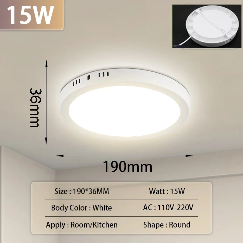 Ultra Thin LED Ceiling Light for Modern Living Rooms and Bedrooms