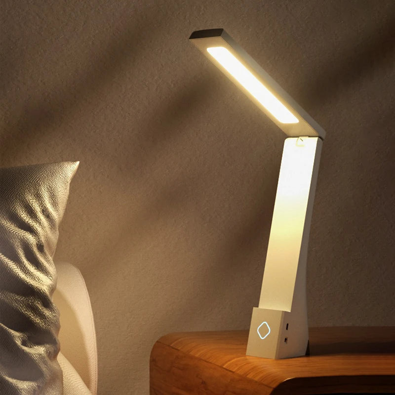 Foldable LED Desk Lamp with USB Charging for Bedrooms and Offices