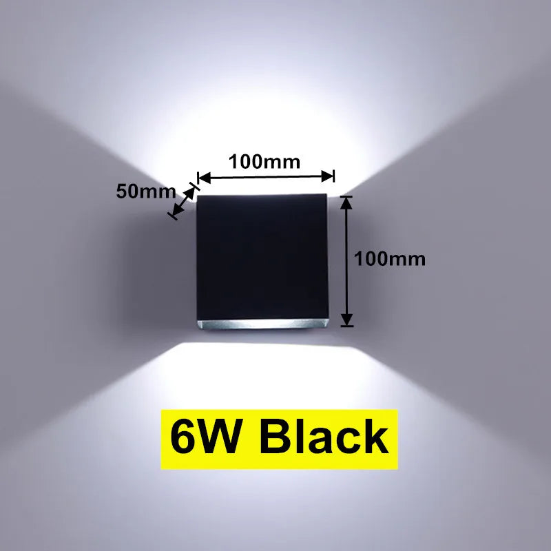 Modern Aluminium Cube LED Wall Lamp for Bedroom and Living Room