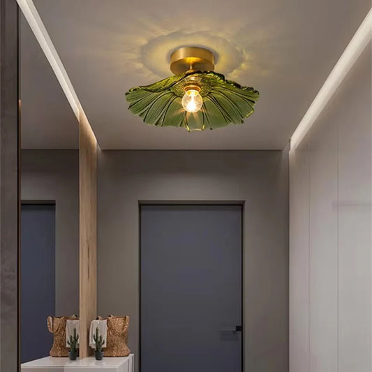 Floral Glass Pendant Light for Vintage Home and Boutique Interiors