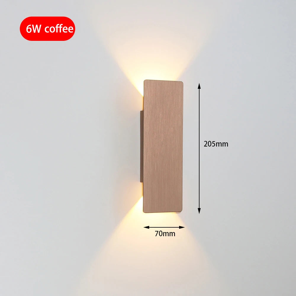 Modern Aluminum Wall Light for Bedrooms Hallways and Contemporary Home Interiors