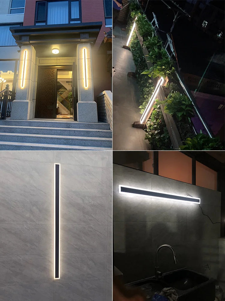 Modern Aluminum LED Wall Sconce for Outdoor Garden and Porch Lighting