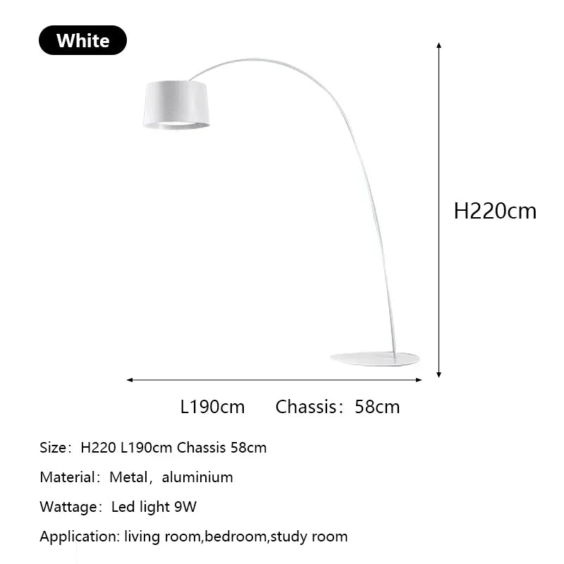 Modern Arc Floor Lamp for Living Room and Bedroom Decor
