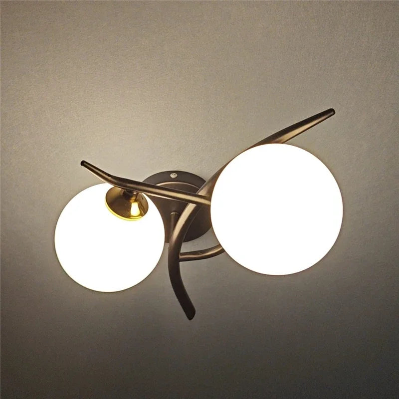 Nordic Glass Ball Wall Lamp for Modern Bedrooms and Hallways