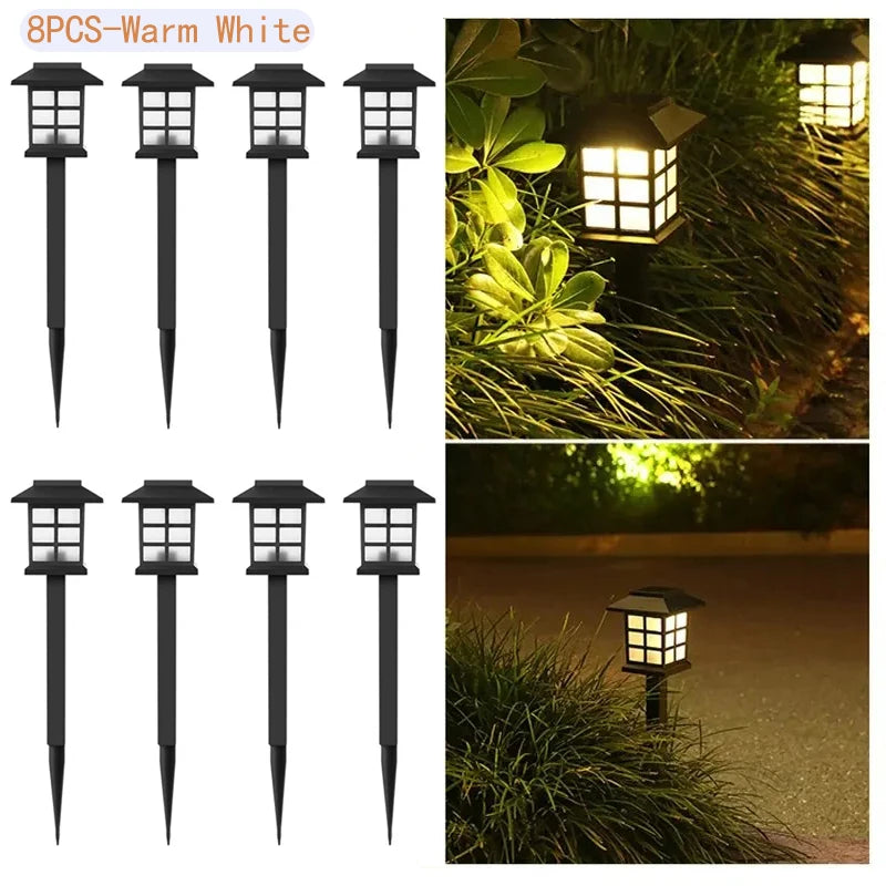 Solar LED Pathway Lights for Modern Garden and Walkway Landscape Decor
