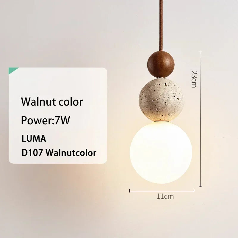 Travertine Stone Pendant Light for Modern Kitchens and Restaurant Interiors