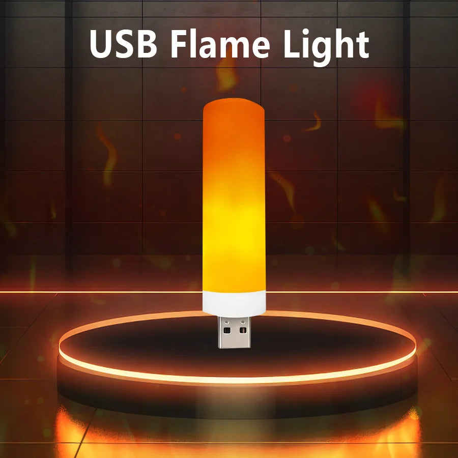 Dynamic LED Flame Effect Light for Atmospheric Home and Cafe Decor