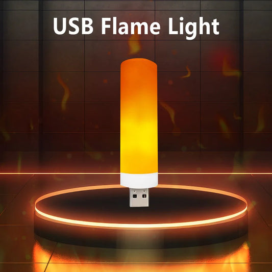 Dynamic LED Flame Effect Light for Atmospheric Home and Cafe Decor