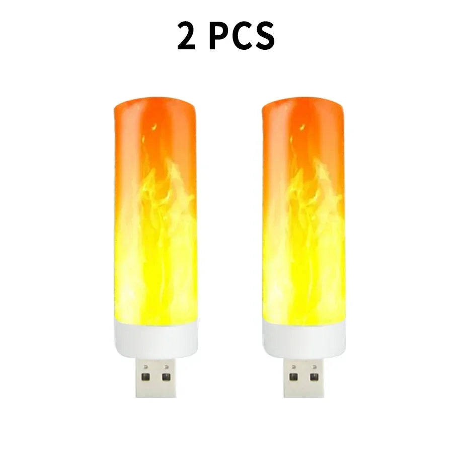 Dynamic LED Flame Effect Light for Atmospheric Home and Cafe Decor