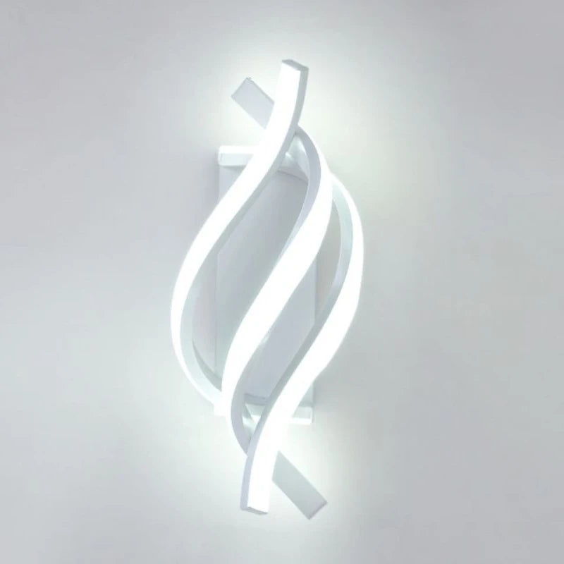 Modern Spiral LED Wall Sconce for Bedrooms and Minimalist Hallways