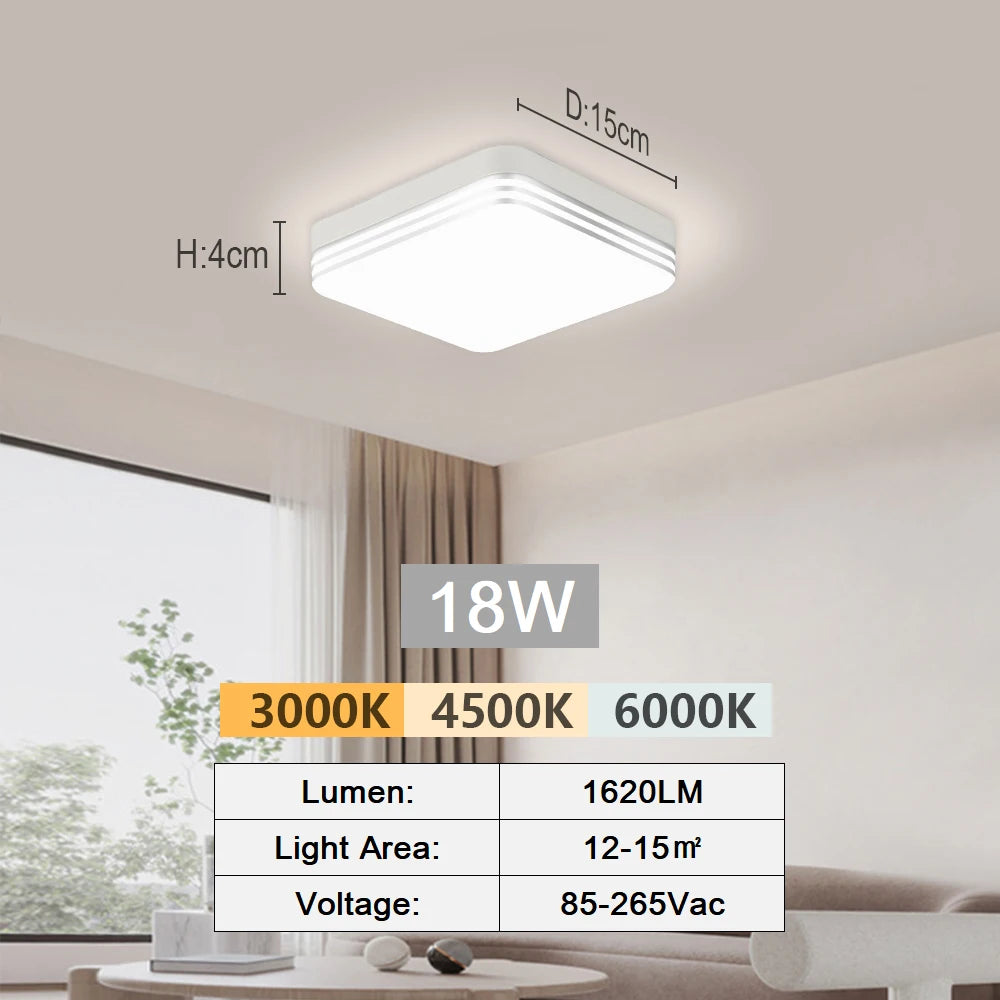 Modern LED Flush Mount Ceiling Light for Kitchens and Hallways