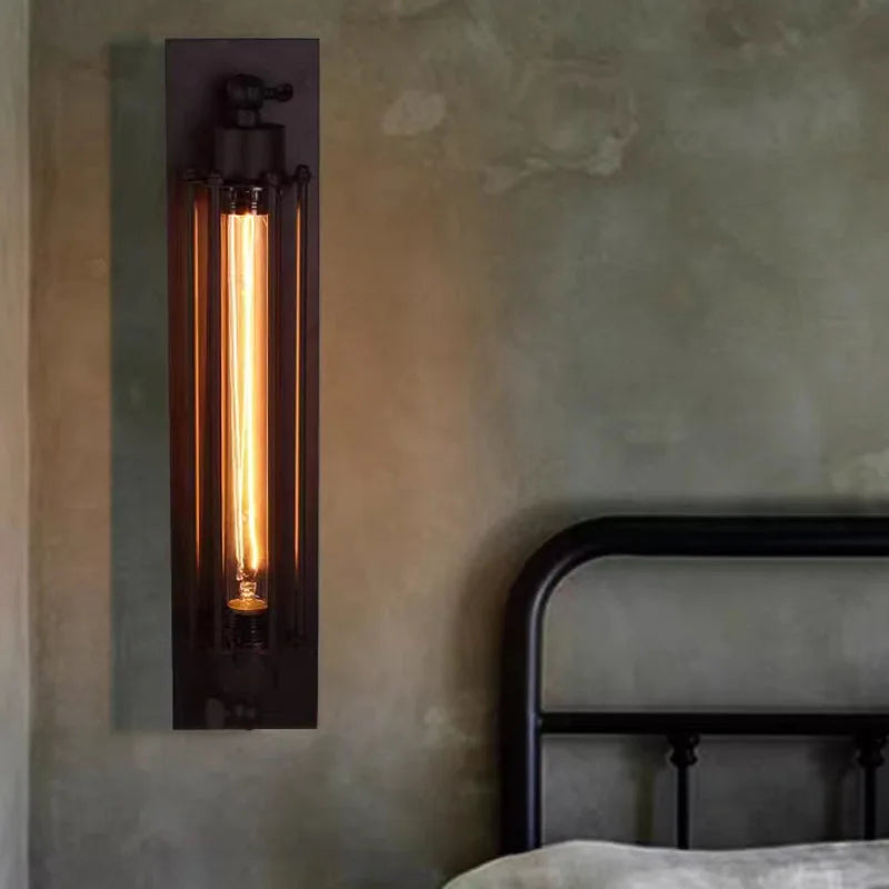 Industrial Iron Wall Lamp for Restaurants and Modern Loft Interiors