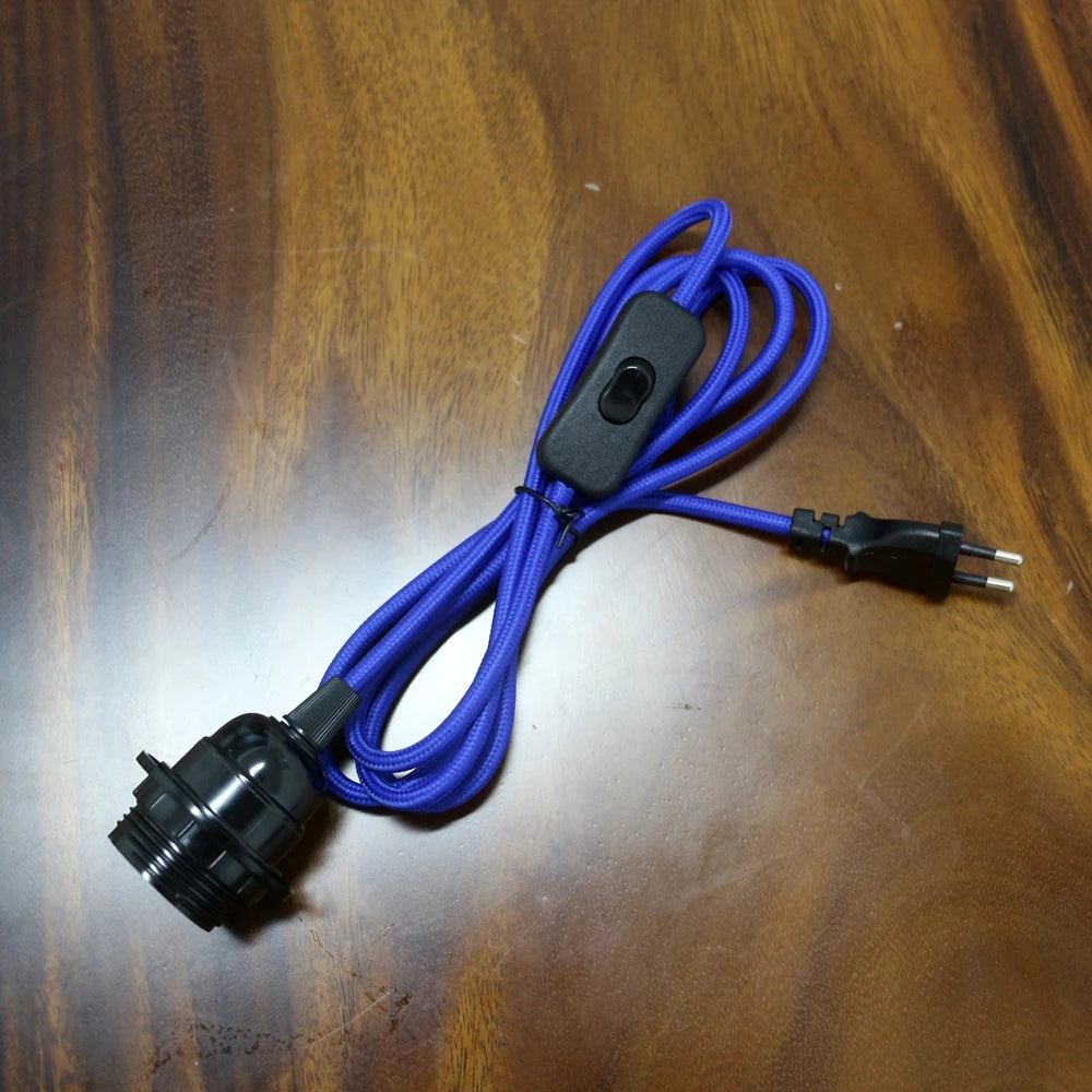 DIY Fabric Pendant Light Cord with Switch for Custom Lighting