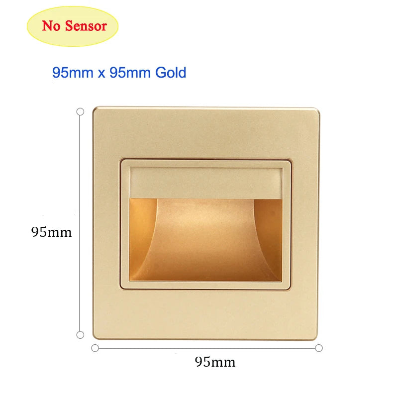 Modern LED Recessed Step Light for Staircases and Hotel Hallways