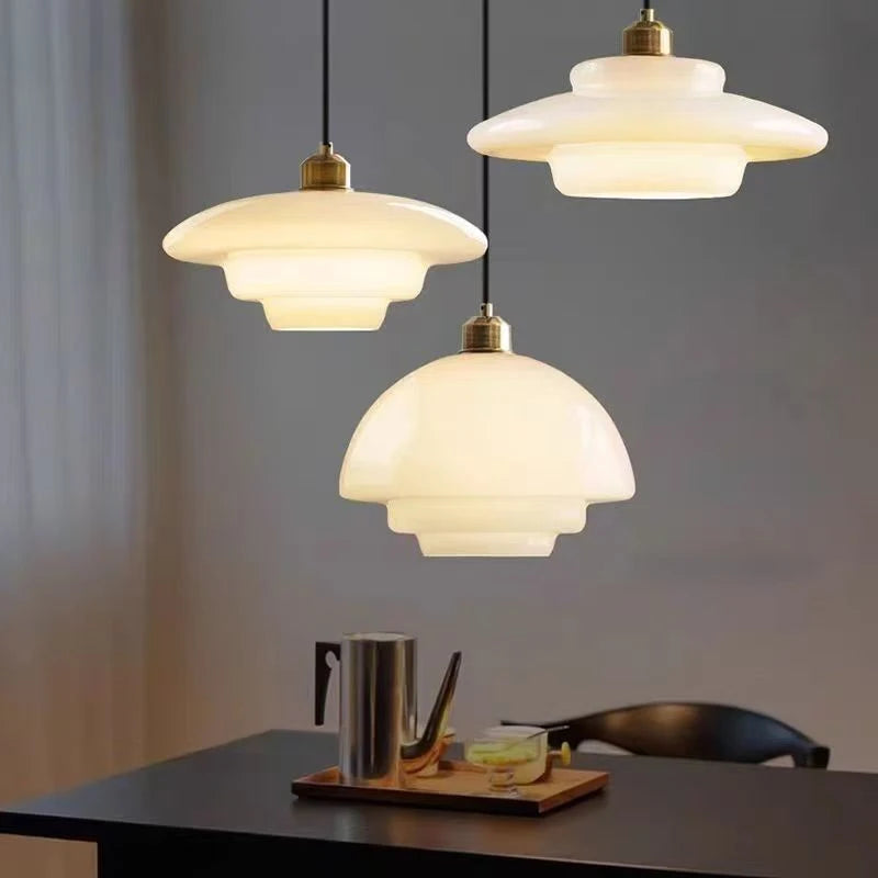 Nordic Glass Pendant Light for Modern Studios and Coffee Bars