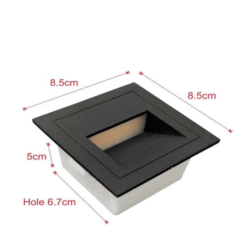 Modern LED Recessed Wall Light for Indoor and Outdoor Staircase Lighting