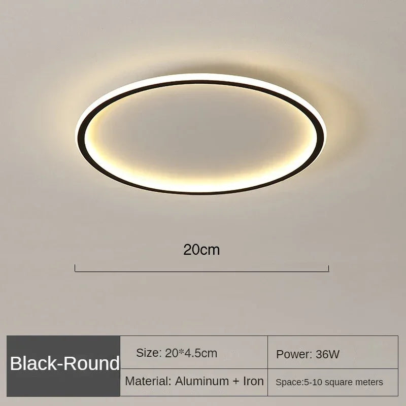 Nordic Minimalist LED Ceiling Light with Remote for Modern Living Spaces