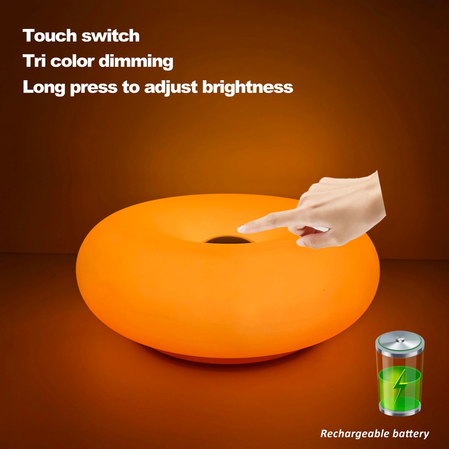 Bauhaus Donut Table Lamp with USB Port for Modern Bedrooms and Cafes