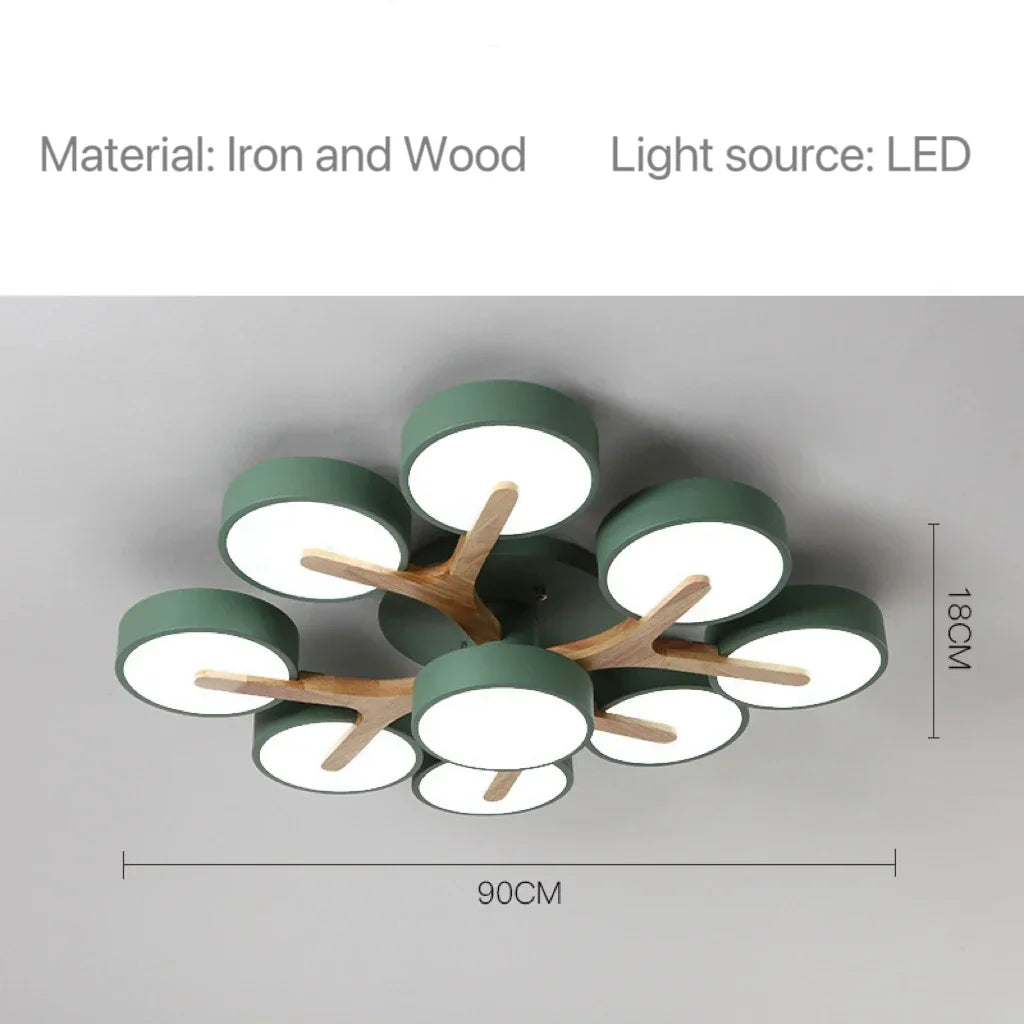 Modern Nordic Wood Pendant Light for Kitchens and Living Spaces