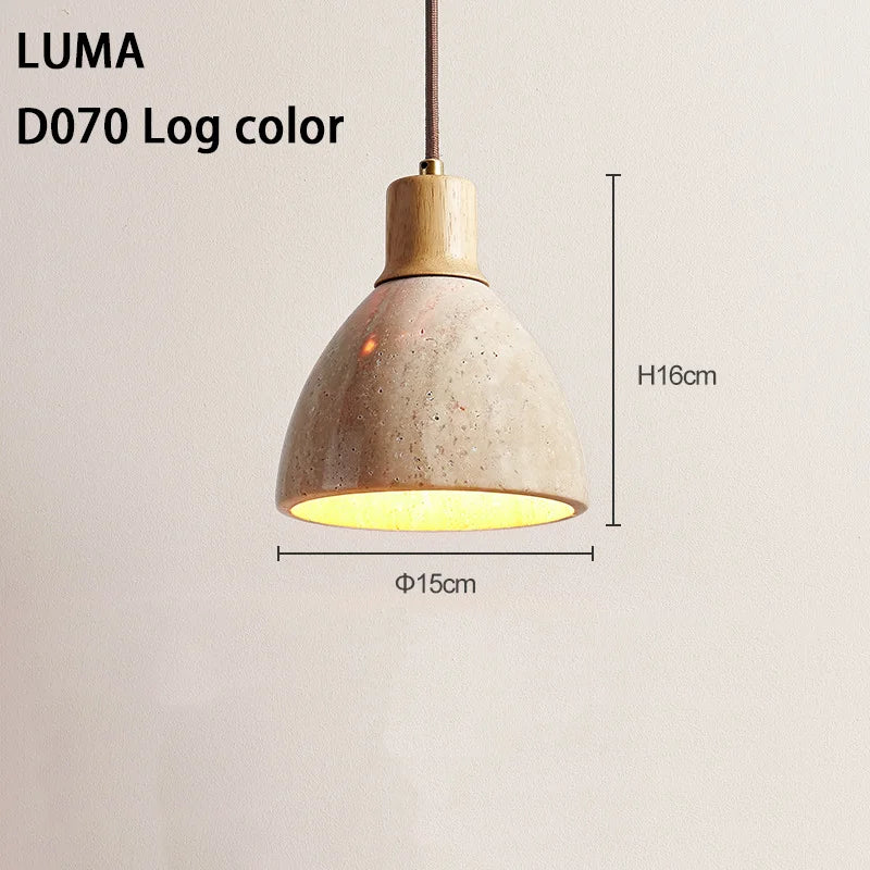 Travertine Stone Pendant Light for Modern Kitchens and Restaurant Interiors