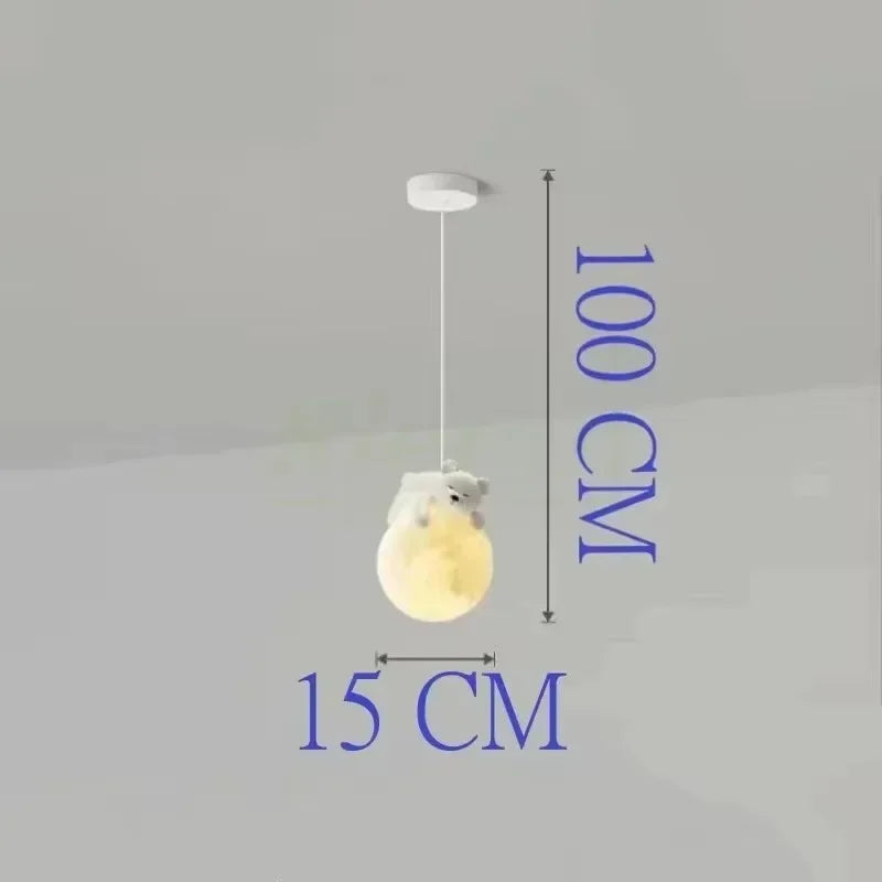 Nordic Moon LED Chandelier for Living Rooms and Modern Bedrooms