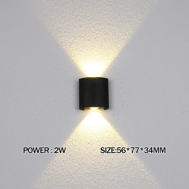 Modern Aluminum Wall Light for Outdoor Garden and Indoor Bedroom Lighting