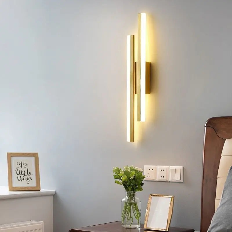 Modern Copper Wall Sconce with Acrylic Shade for Living Rooms and Hallways