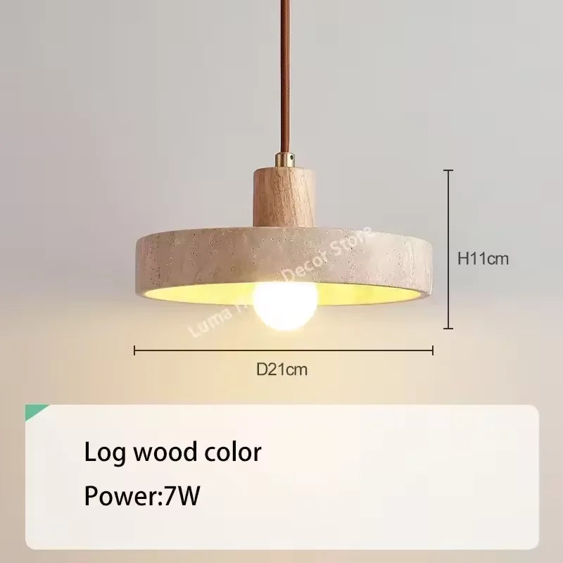 Travertine Stone Pendant Light for Modern Kitchens and Restaurant Interiors