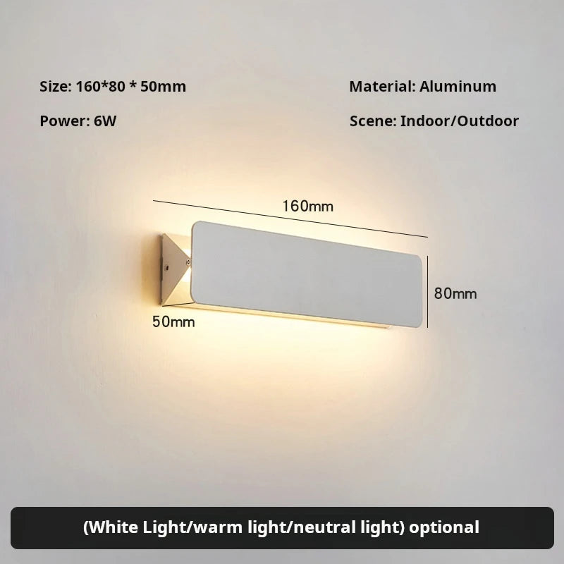 Adjustable Aluminum LED Wall Lamp for Modern Bedrooms and Vanity Spaces
