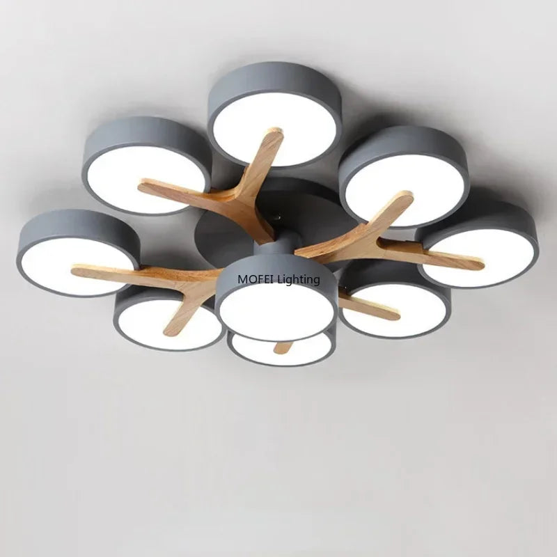 Modern Nordic Wood Pendant Light for Kitchens and Living Spaces