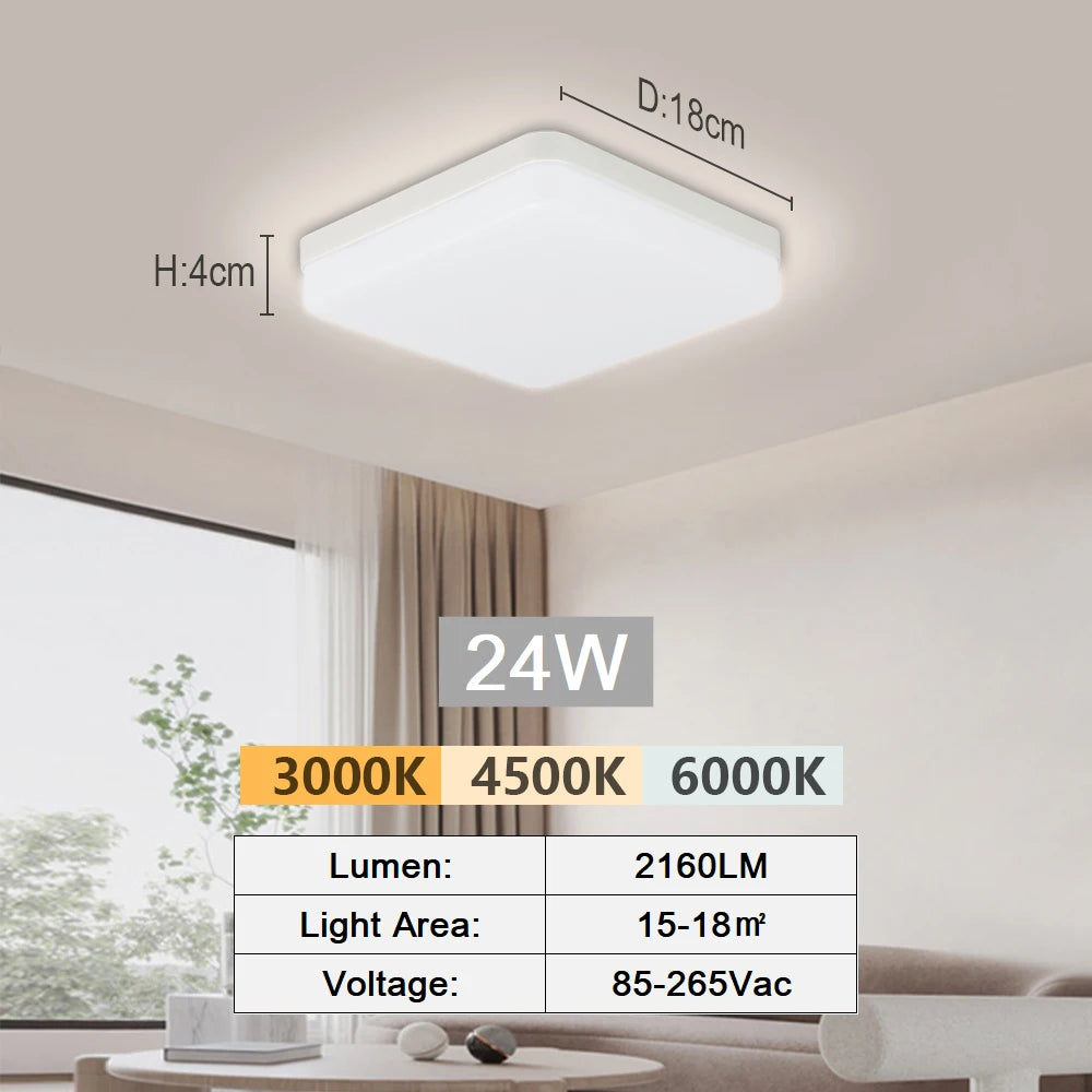 Modern LED Flush Mount Ceiling Light for Kitchens and Hallways