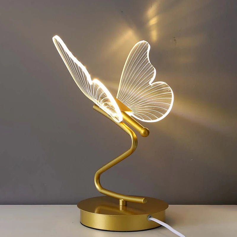 Nordic Butterfly LED Table Lamp for Modern Bedrooms and Hotel Decor