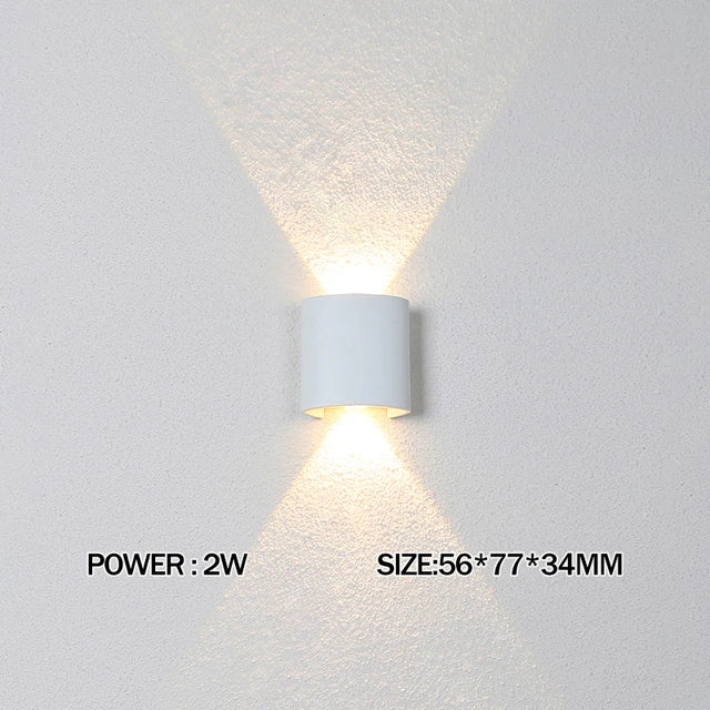 Modern Aluminum Wall Light for Outdoor Garden and Indoor Bedroom Lighting