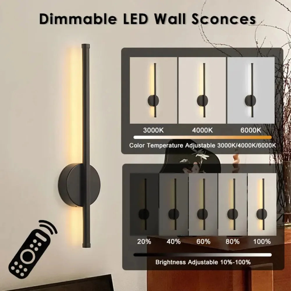 Modern Magnetic Rechargeable LED Wall Lamp for Living Room and Hallway