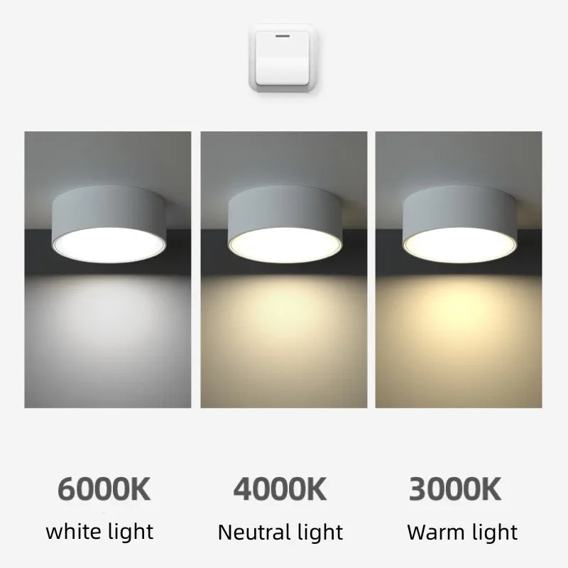Ultra-Thin LED Surface Mounted Downlight for Modern Office and Corridor Lighting
