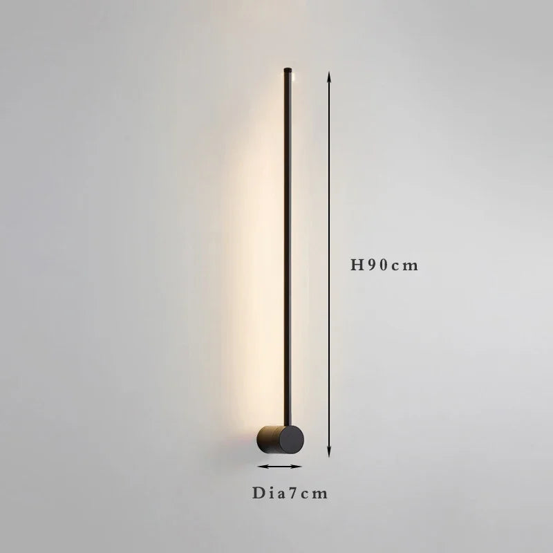 Nordic Minimalist Linear Wall Light for Modern Hotel and Living Spaces