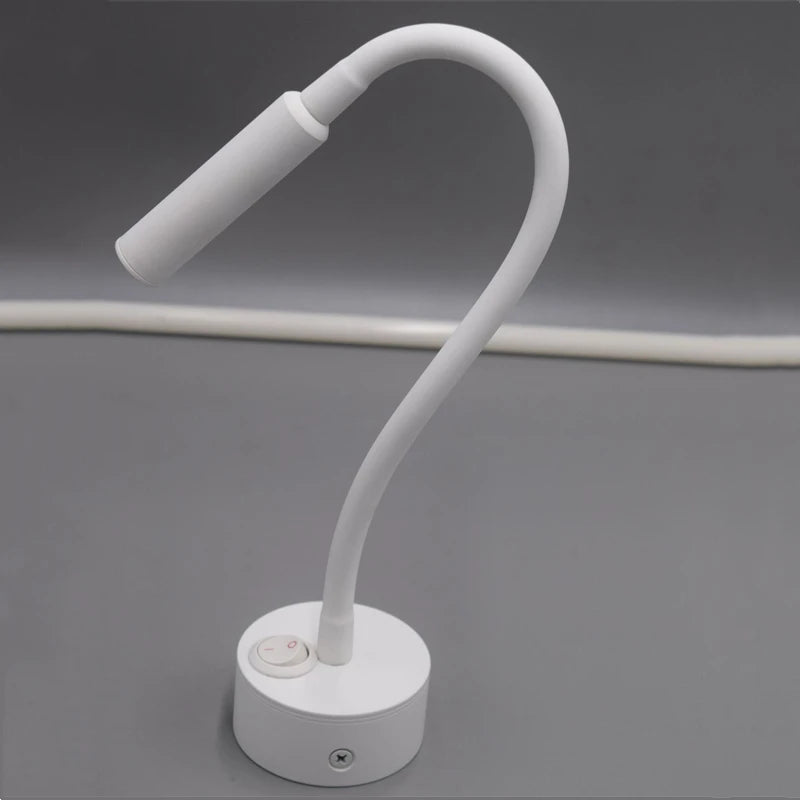 Flexible LED Gooseneck Wall Lamp for Hotel Reading and Bedside Lighting