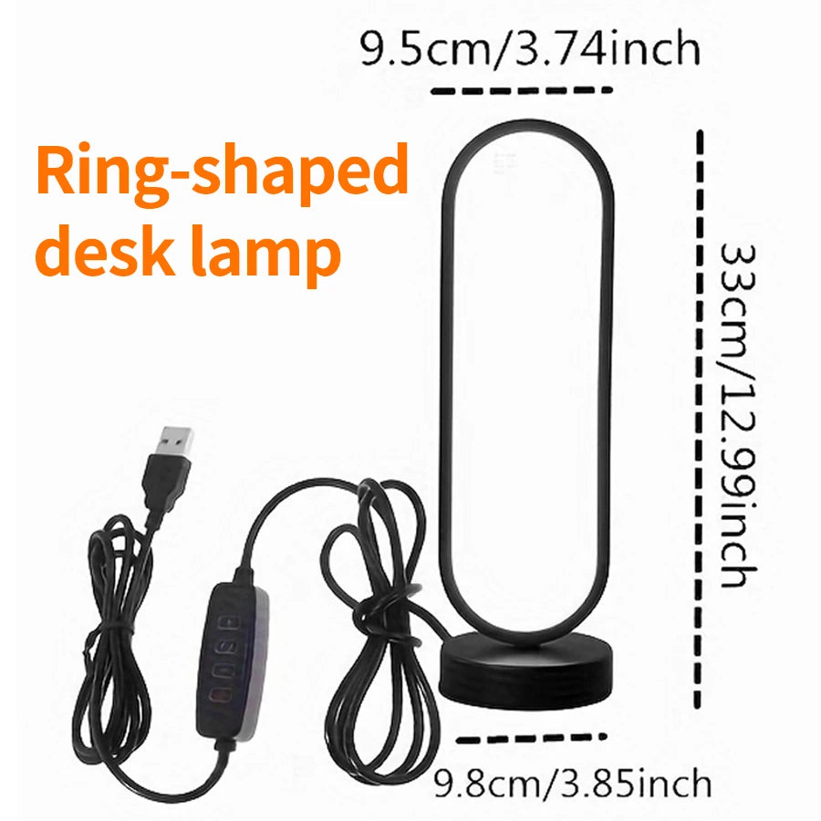 Modern LED Ring Table Lamp for Bedrooms and Living Room Decor