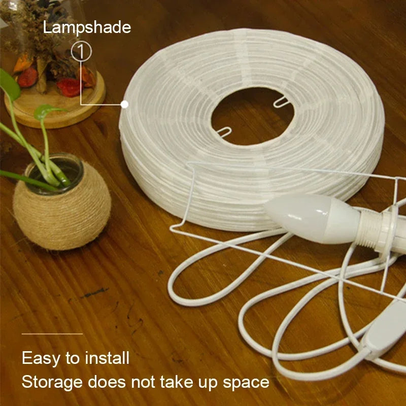 Japanese Rice Paper Table Lamp for Minimalist Living Rooms and Bedrooms