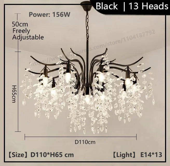 Luxury Crystal Chandelier for Elegant Living Rooms and Dining Spaces