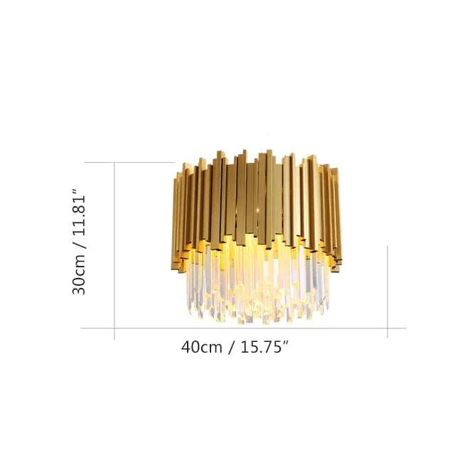 Modern Gold and Black Crystal Chandelier for Luxury Hotel and Living Room