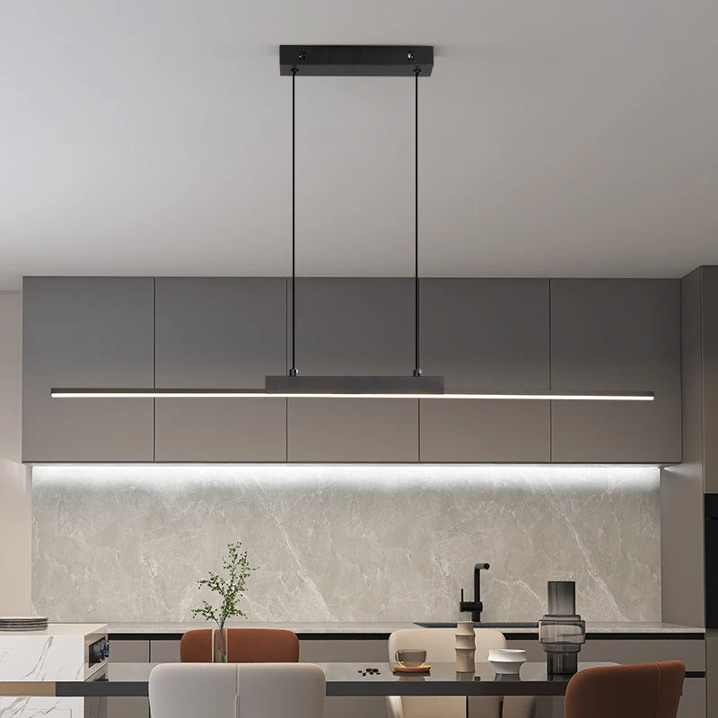 Modern Linear Pendant Light for Dining Rooms and Kitchen Islands