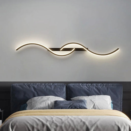 Modern Minimalist LED Strip Wall Sconce for Bedroom and Living Room