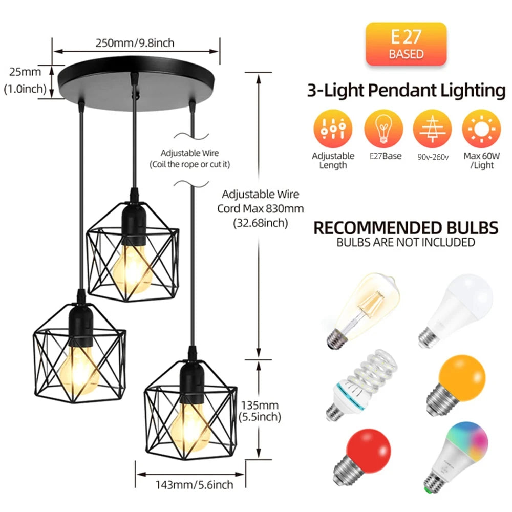Vintage Nordic Pendant Chandelier for Elegant Dining and Living Spaces