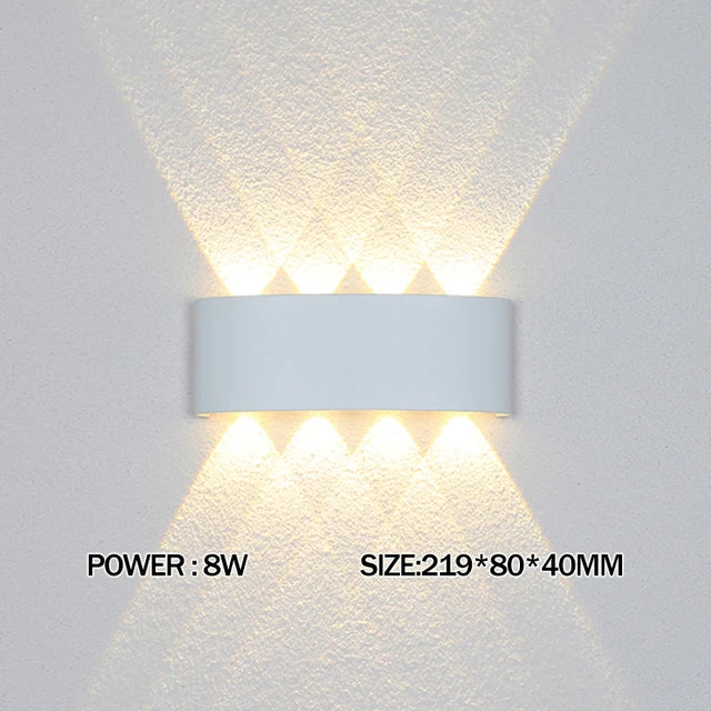 Modern Aluminum Wall Light for Outdoor Garden and Indoor Bedroom Lighting