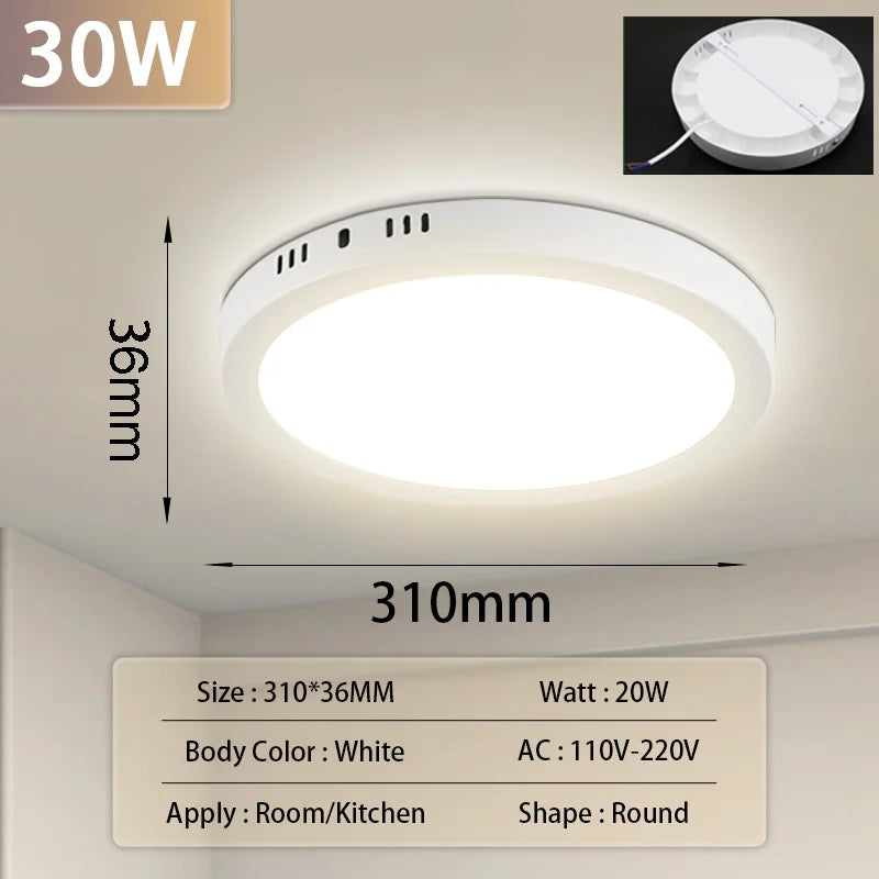 Ultra Thin LED Ceiling Light for Modern Living Rooms and Bedrooms