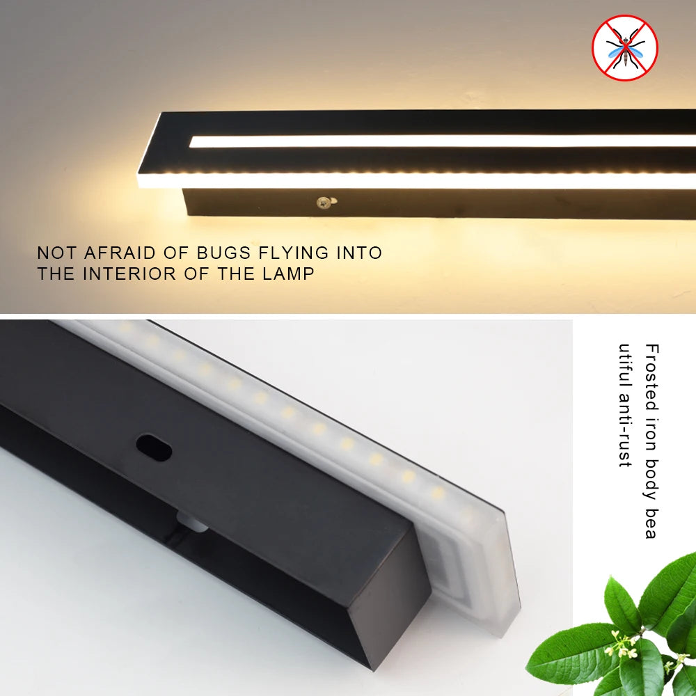Modern LED Outdoor Wall Sconce for Garden and Exterior Home Lighting